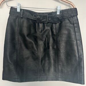 BB Dakota Faux Leather Skirt